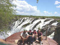 Anand, Laura, Jacque, Zac at Ruacana Falls