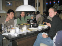 eating supper at the Korean restaurant